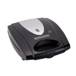 ساندویچ ساز 4 خانه بلک اند دکر مدل TS4080 با توان 1400 وات، صفحات جداشونده دارای دو سینی، چراغ نشانگر و چفت ایمنی درب