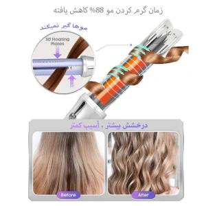 فر کننده و حالت دهنده مو شیگلم مدل Airflow Styler Pro-25_32mm چرخشی